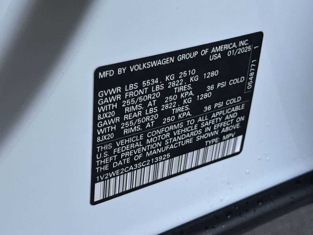 2025 Volkswagen Atlas Cross Sport 2.0T SE w/Technology