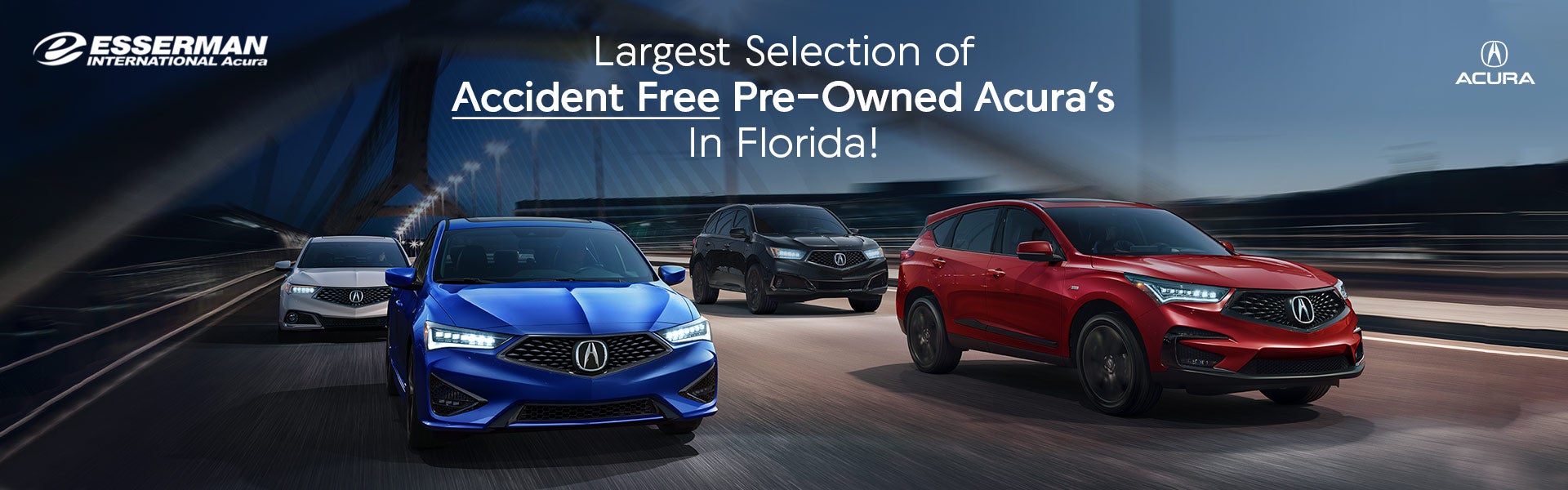 Largets Selection of Accident-Free PO Acura's in Florida! 